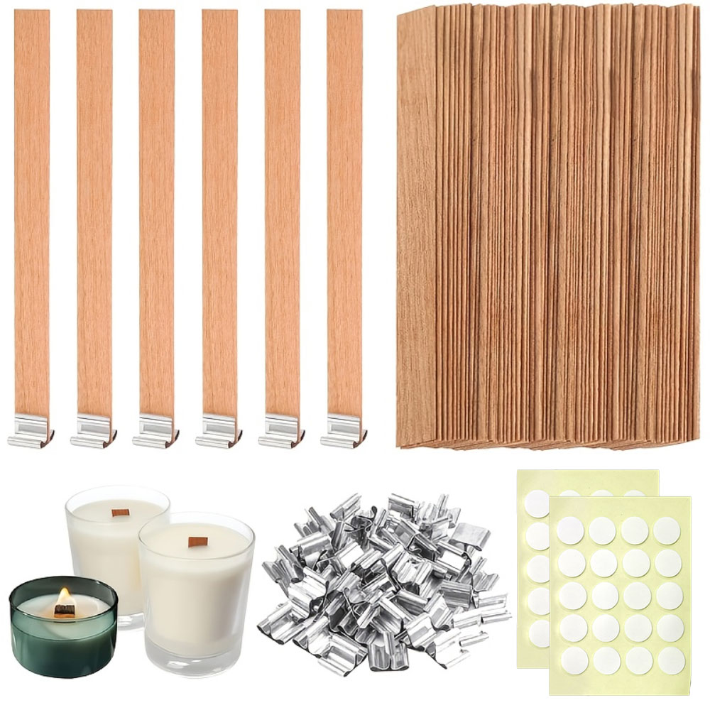 Candle Making Wicks - 100 pçs mechas de madeira com