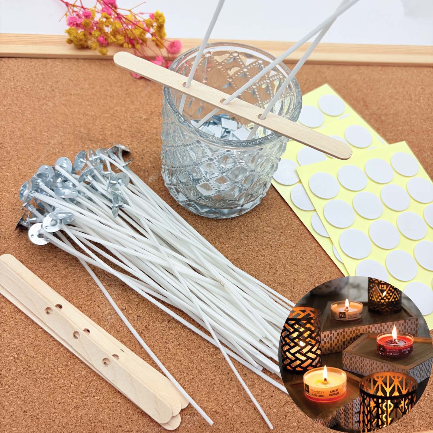 Candle Making Wicks - 1 CONJUNTO de Kits DIY para