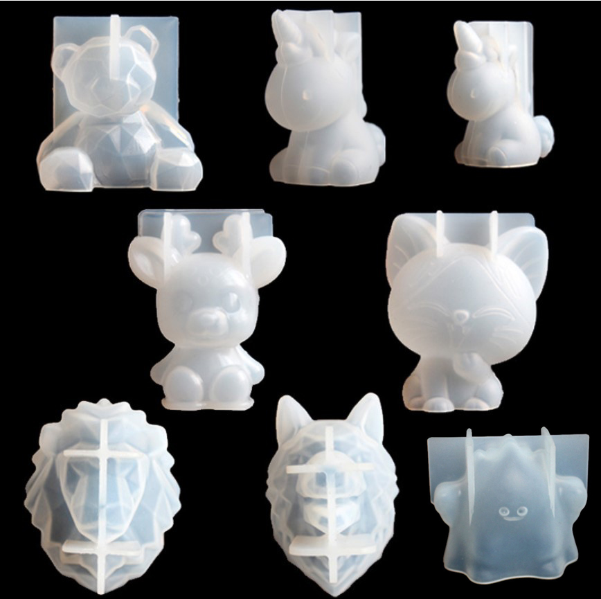 Candle Making Things - Unicórnio transparente silicone resina epóxi moldes