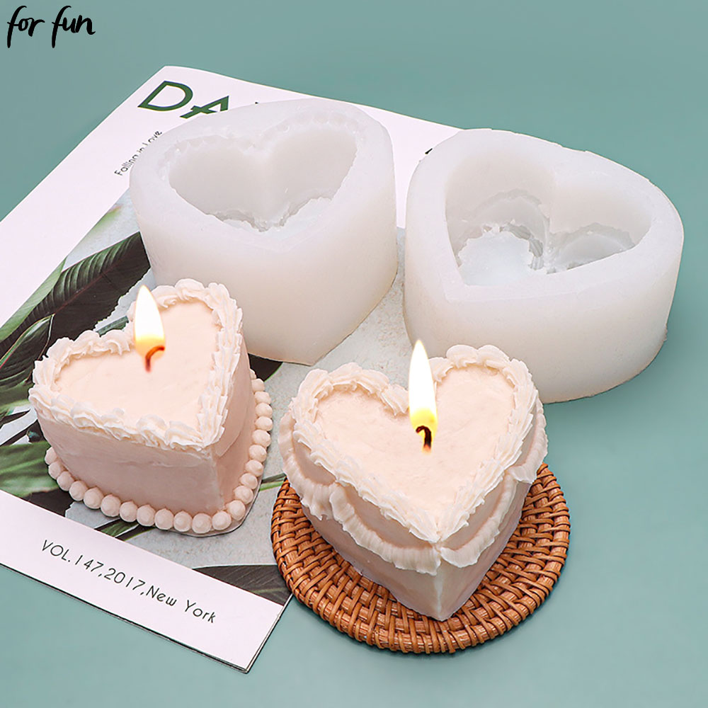 Candle Making Jelly - Para diversão coração bolo em forma
