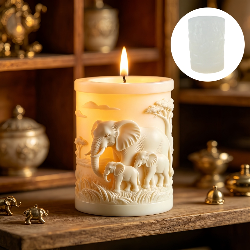 Candle Making Kit For Kids - Molde de Silicone Cilíndrico para Velas