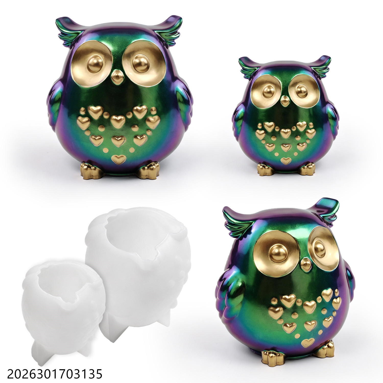 Candle Making Things - Molde de Silicone Coruja 3D em