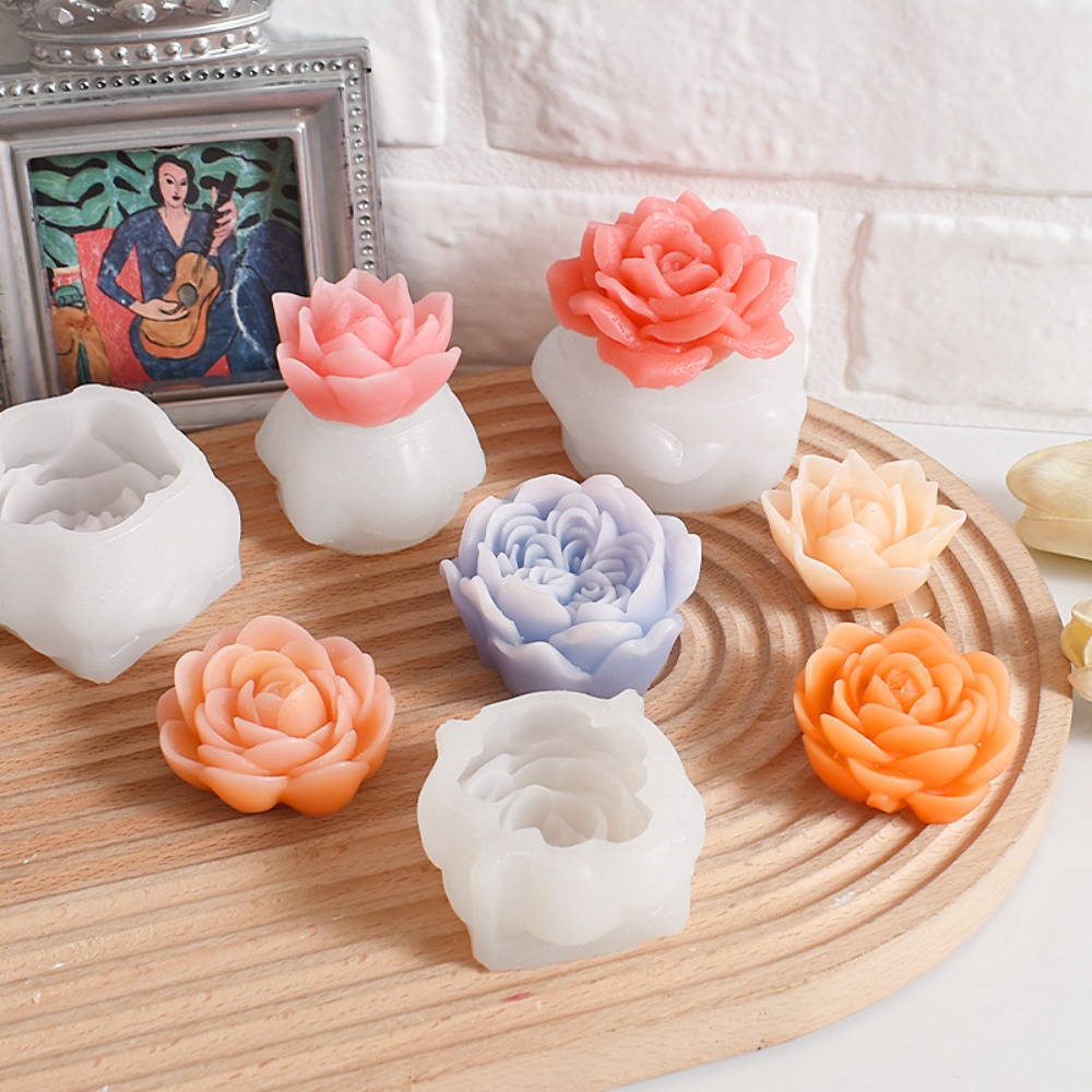 3d rosa vela molde de silicone - Candle Making Austin avaliação e preço