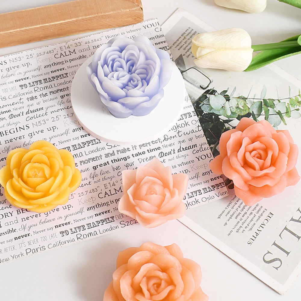3d rosa vela molde de silicone - Candle Making Austin avaliação e preço