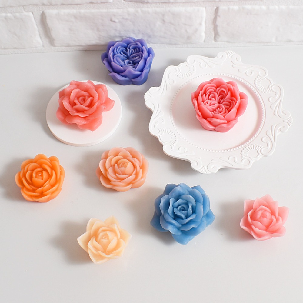 3d rosa vela molde de silicone - Candle Making Austin avaliação e preço