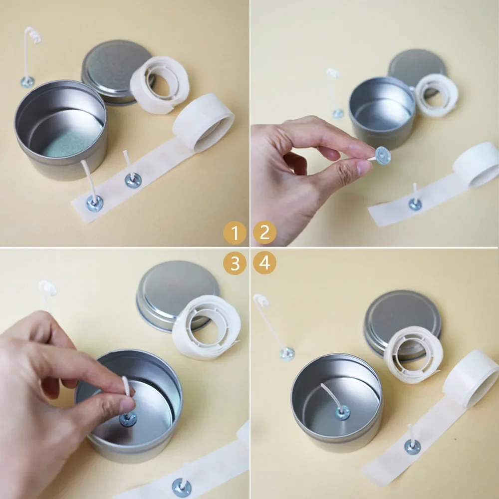 100 pontos/rolo vela pavio ade - Candle Making Wicks avaliação e preço