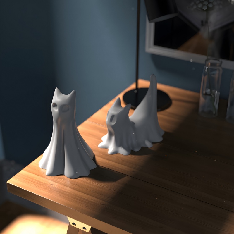 Gato fantasma halloween deskto - Candle Making Things avaliação e preço
