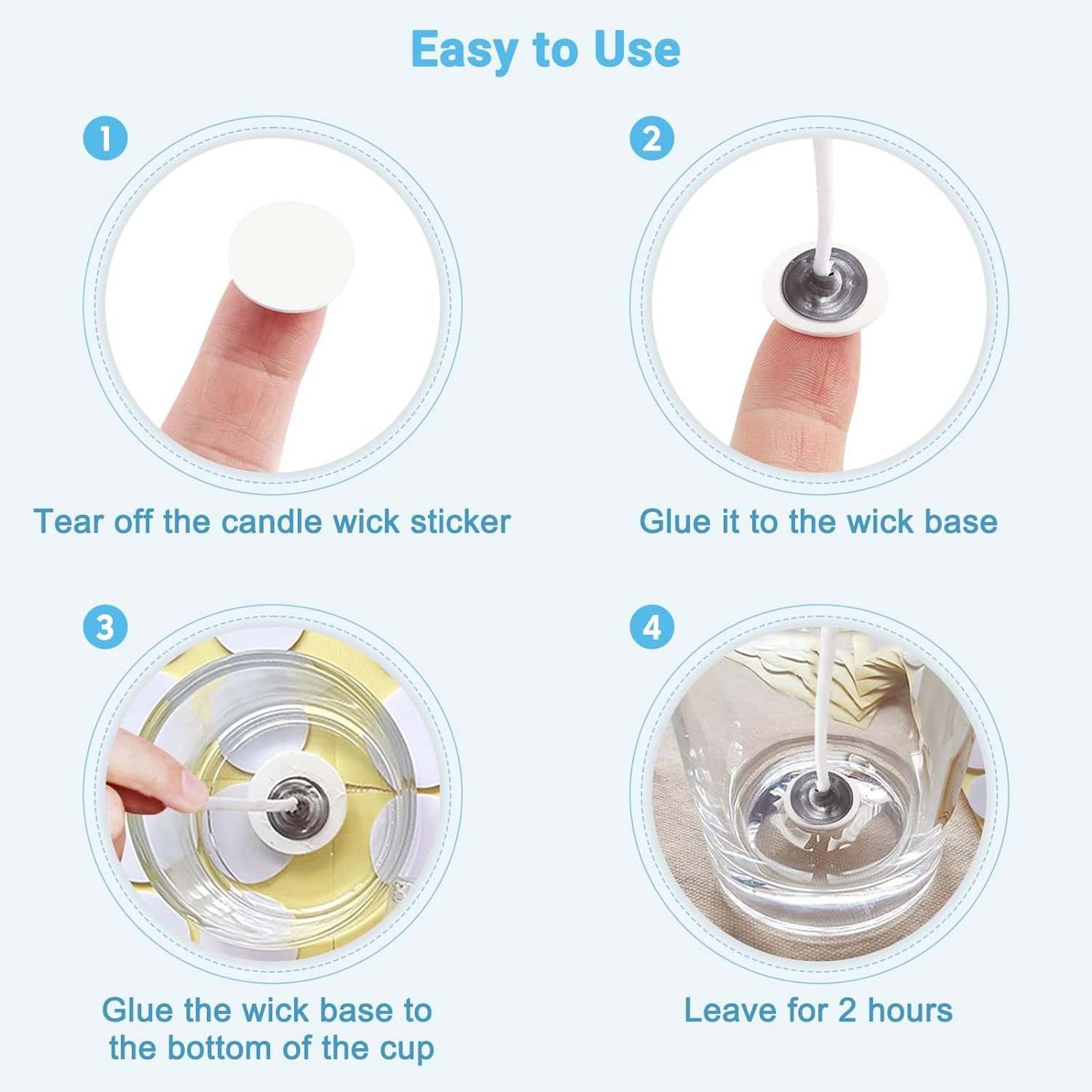 400 peças/100 peças adesivos d - Candle Making Wicks avaliação e preço