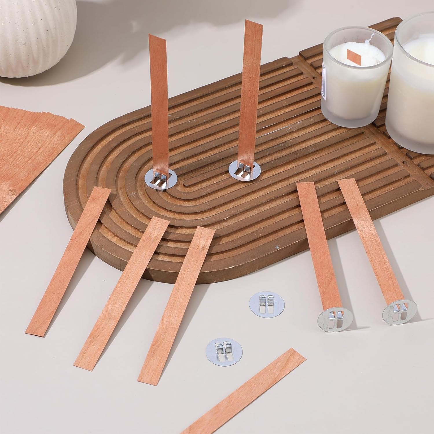 60 Peças de Pavios de Madeira  - Candle Making Wicks avaliação e preço
