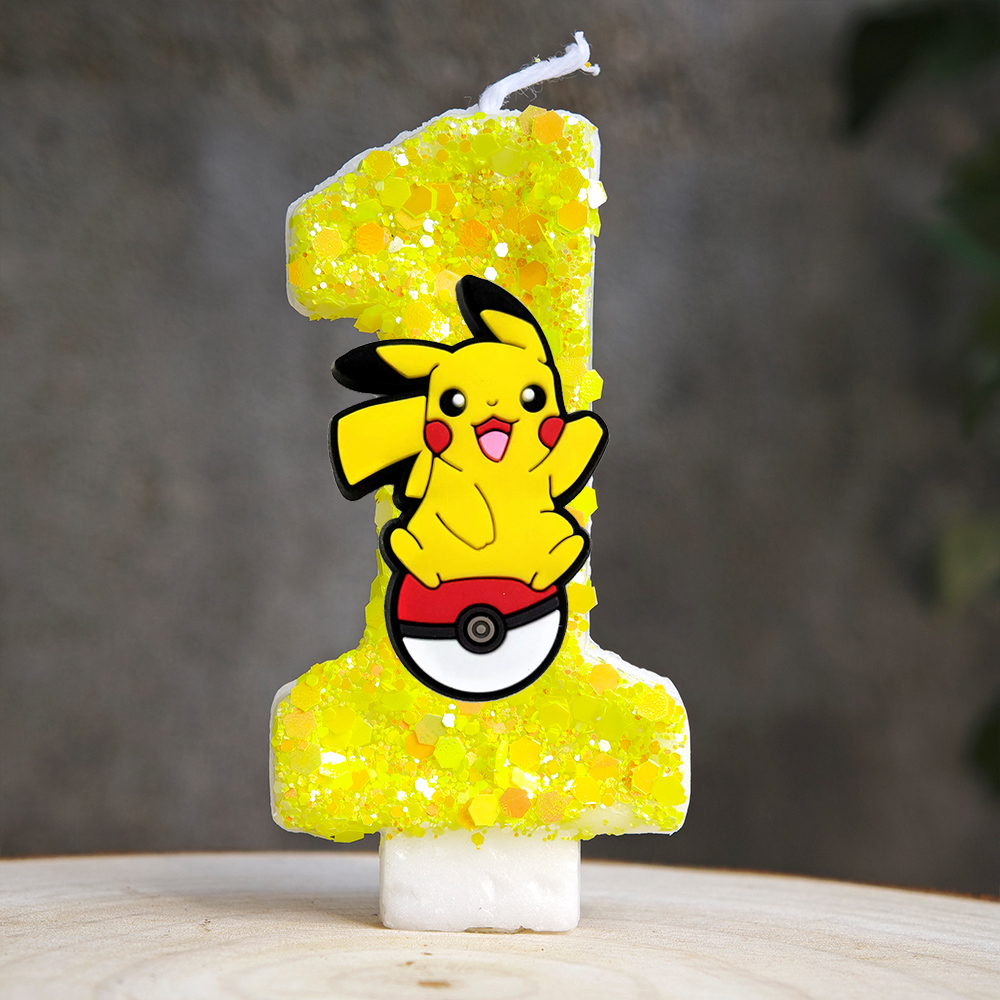 Velas de Topo de Bolo Pikachu  - Candle Making Kit For Kids avaliação e preço
