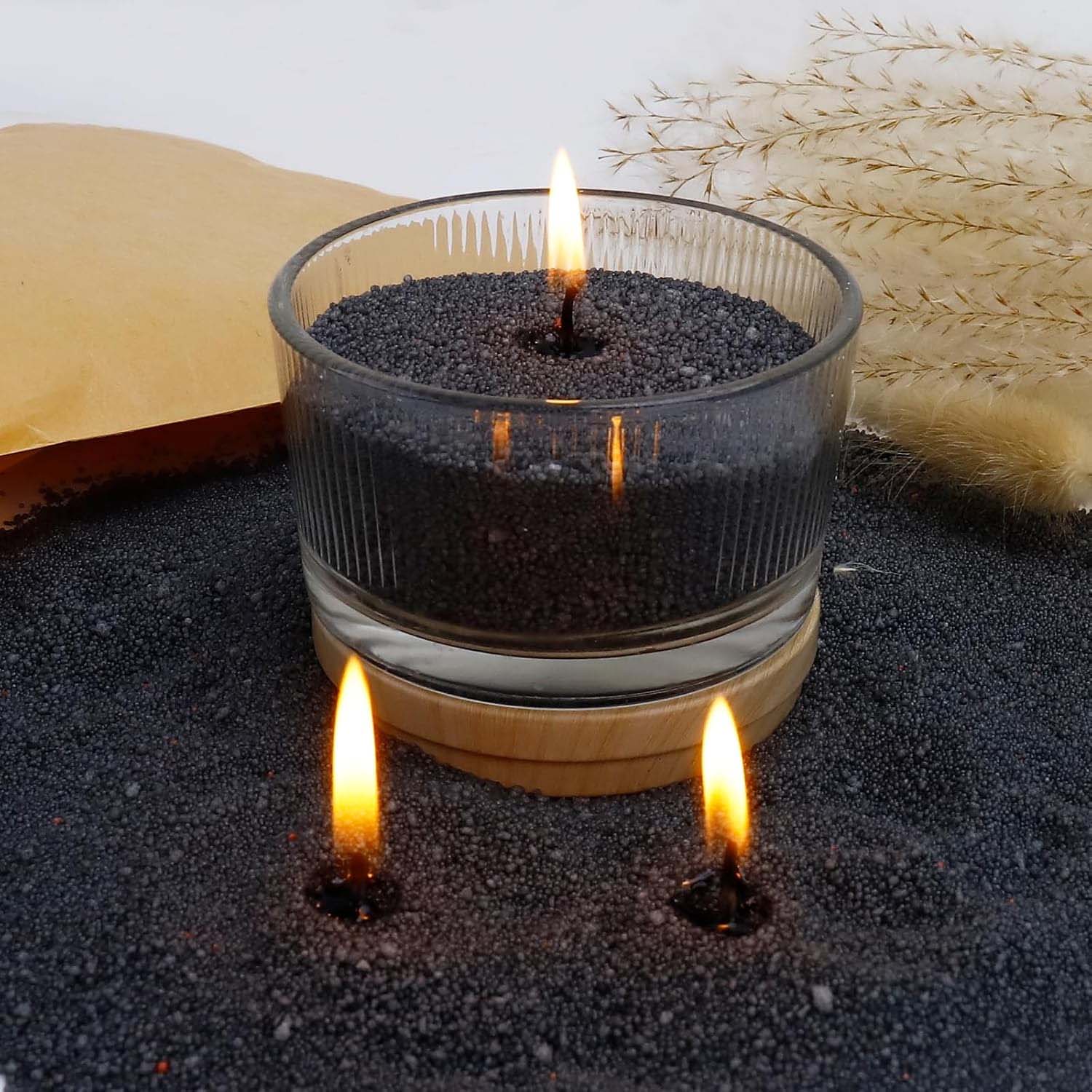Areia de Cera Preta com Pavio, - Candle Making Wicks avaliação e preço